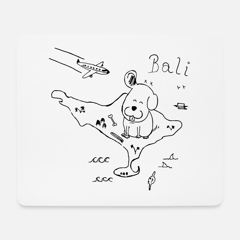 Bali - Mousepad (Querformat) - Weiß