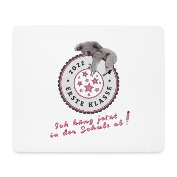 Einschulung - Schulkind - Erste Klasse - Mädchen - Mousepad (Querformat) - Weiß - Vorne