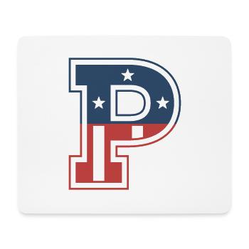 Letter P USA - Mouse Pad (horizontal) - white - Front