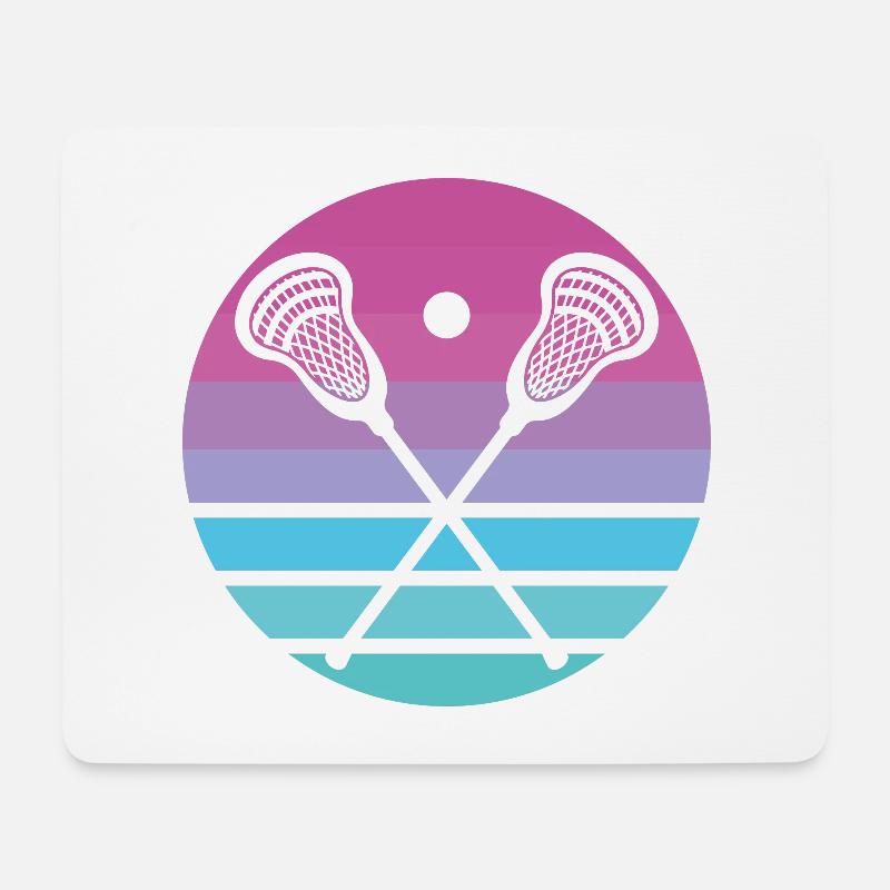 Lacrosse - Mousepad (Querformat) - Weiß
