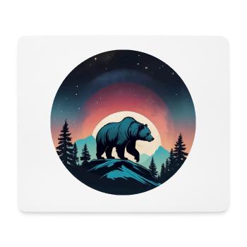 Grizzly Bear Kodiak Bear Silhouette d’ours brun - Tapis de souris (format paysage) - blanc - Devant