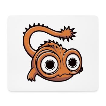 Funny little monster with big eyes - Mouse Pad (horizontal) - white - Front