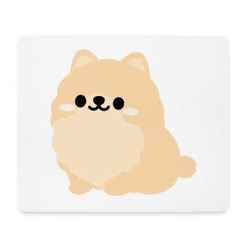 Pastell-Pomeranien-Welpe - Mousepad (Querformat) - Weiß - Vorne