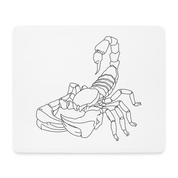 Skorpion Linien - Mousepad (Querformat) - Weiß - Vorne
