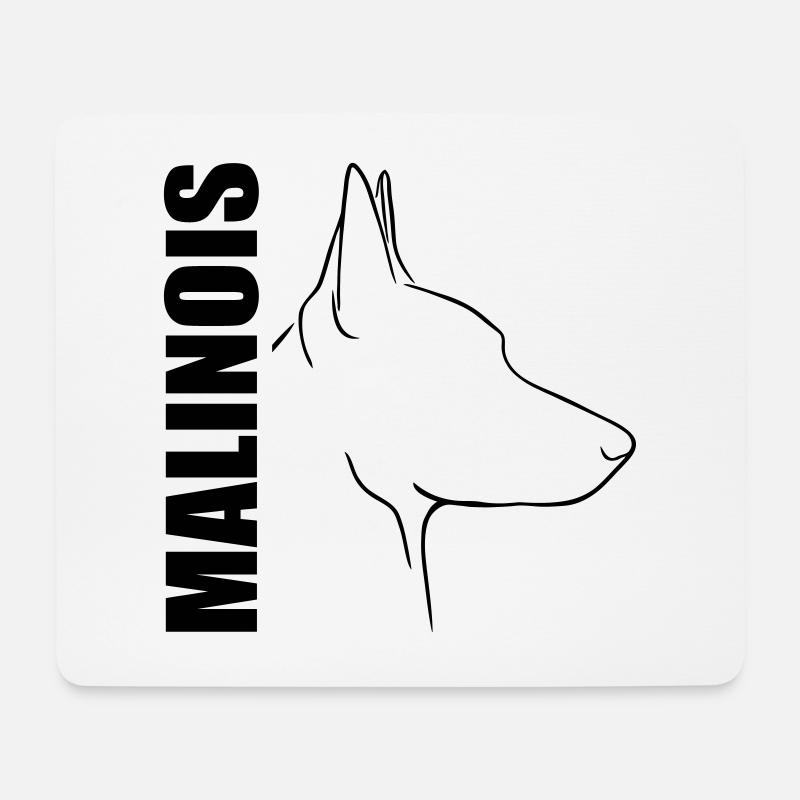 MALINOIS PROFIL Hunde Hund Hundesport Wilsigns - Mousepad (Querformat) - Weiß