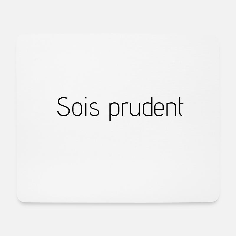 Sei vorsichtig. - Mousepad (Querformat) - Weiß