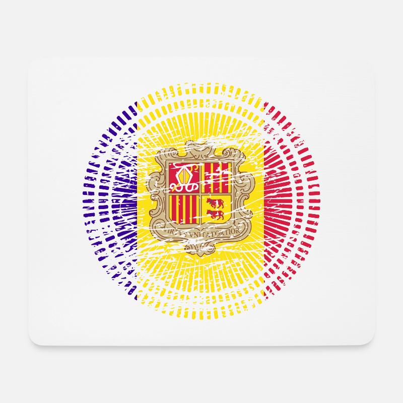 Andorra Flagge - Mousepad (Querformat) - Weiß