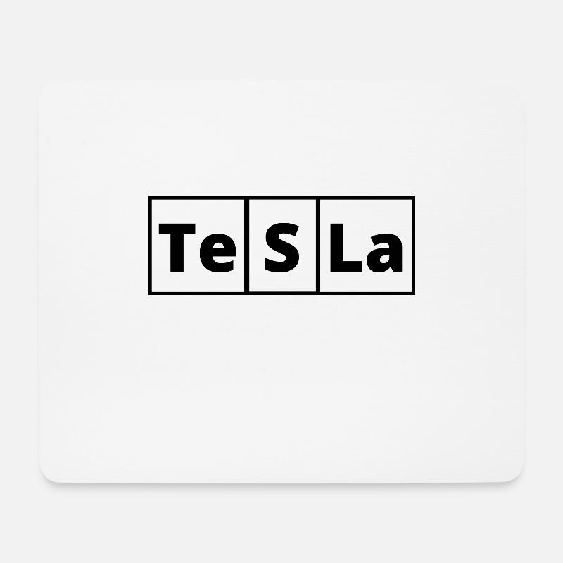 Tesla Periodensystem - Mousepad (Querformat) - Weiß