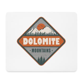 Dolomites Italie Vintage Hiking Design - Tapis de souris (format paysage) - blanc - Devant
