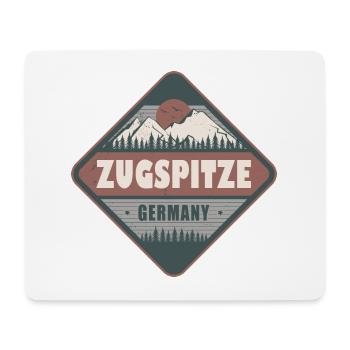 Zugspitze Allemagne Vintage Hiking Design - Tapis de souris (format paysage) - blanc - Devant