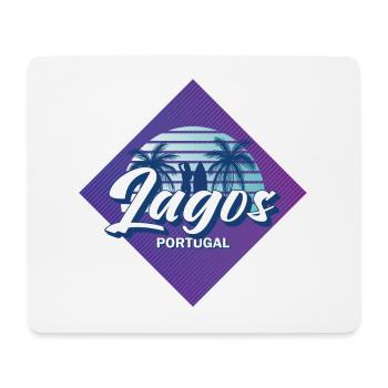 Lagos Algarve Portugal Retro 80s Summer Surf Desig - Mouse Pad (horizontal) - white - Front