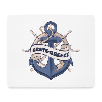 Kreta Griechenland Nautische Sommer Anker Design - Mousepad (Querformat) - Weiß - Vorne