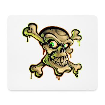 Pirate Crâne Cartoon Graffiti - Tapis de souris (format paysage) - blanc - Devant
