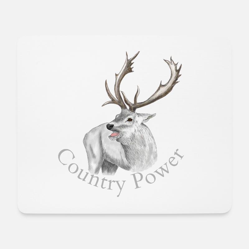 White Deer - Mouse Pad (horizontal) - white