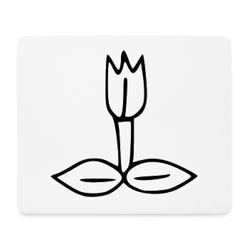 Pflanze Zeichnung Natur Skizze schwarz - Mousepad (Querformat) - Weiß - Vorne