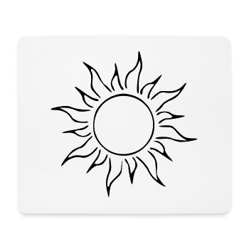 Sun Drawing Nature Sketch black - Mouse Pad (horizontal) - white - Front