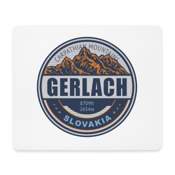 Gerlach Slovakia Vintage Mountain Hiking Design - Mouse Pad (horizontal) - white - Front