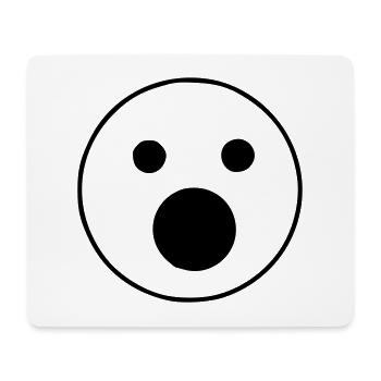 Emoji sketch cri noir - Tapis de souris (format paysage) - blanc - Devant