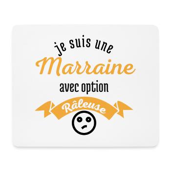 Marraine avec option râleuse - Tapis de souris (format paysage) - blanc - Devant