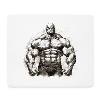 Bodybuilding Bodybuilder Gewichtheben Kraftsport - Mousepad (Querformat) - Weiß - Vorne