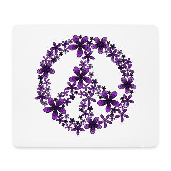 Peace - Mousepad (Querformat) - Weiß - Vorne