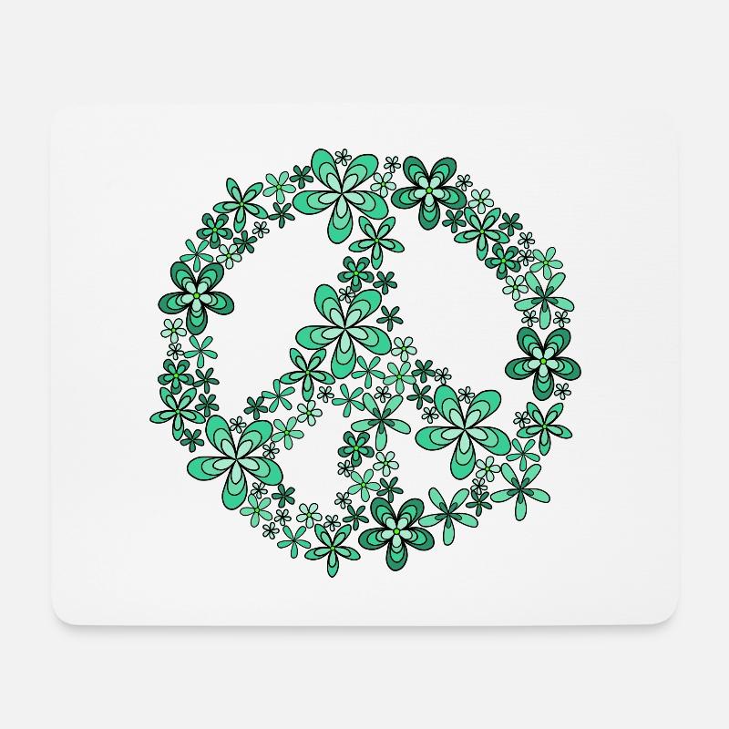 Peace - Mousepad (Querformat) - Weiß