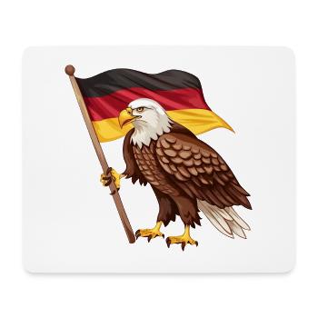 Deutschland Adler Germany Flag Eagle Fußball - Mousepad (Querformat) - Weiß - Vorne