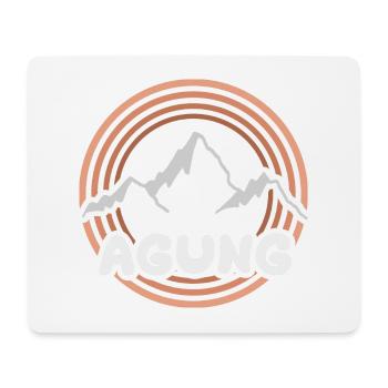 Agung als Berg - Mousepad (Querformat) - Weiß - Vorne