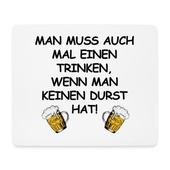 Bier, Durst, Party, feiern, Weihnachten, grillen - Mousepad (Querformat) - Weiß - Vorne