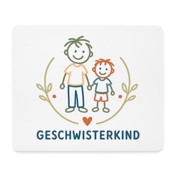 Geschwisterkind Brüder Illustration - Mousepad (Querformat) - Weiß - Vorne