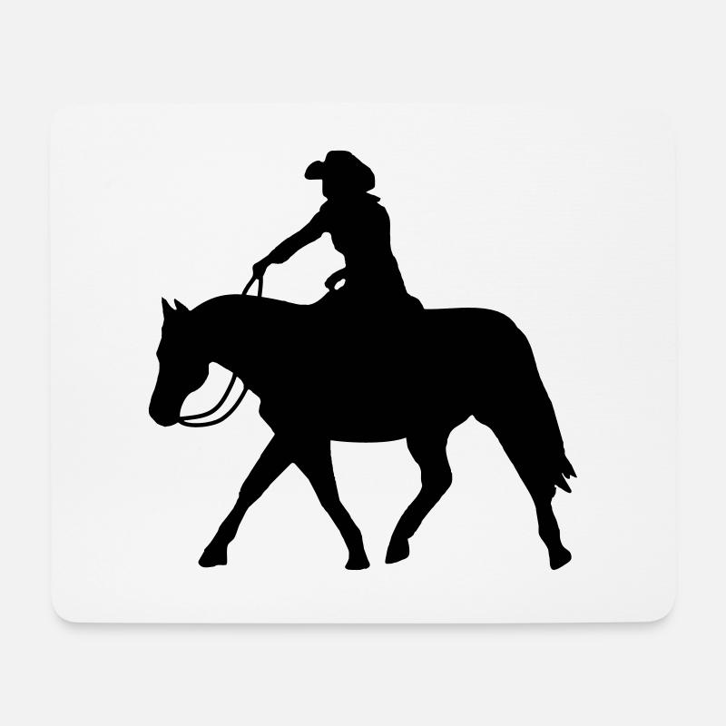 Ranch Riding extendet Trot - Mousepad (Querformat) - Weiß