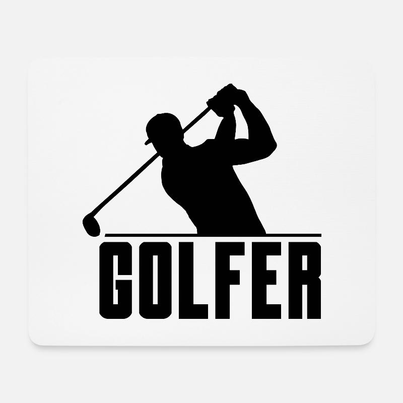 Golfer Golfen Golf Golfclub Golfplatz Golfspieler - Mousepad (Querformat) - Weiß