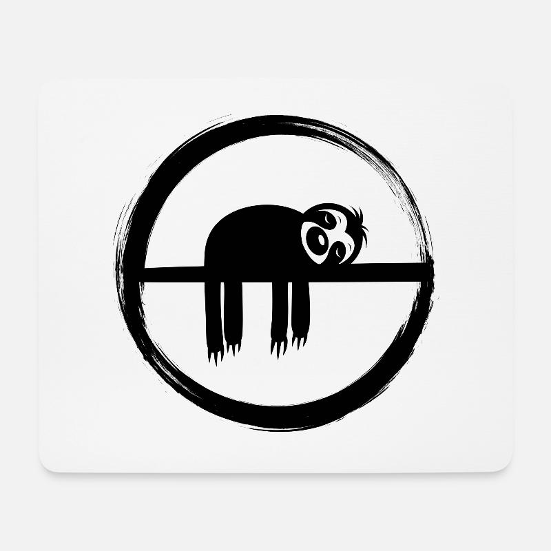 Faultier Chillen Relaxen Entspannen Auszeit - Mousepad (Querformat) - Weiß