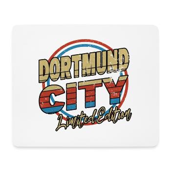 Dortmund Germany City Font 80s Style - Mouse Pad (horizontal) - white - Front