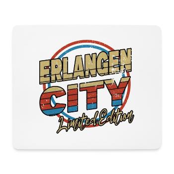 Erlangen Germany City Font 80s Style - Mouse Pad (horizontal) - white - Front