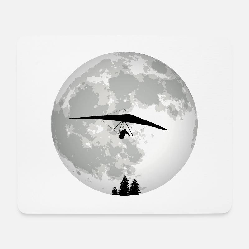 Retro Graphic Paragliding Paraglider Parachute Sky - Mousepad (Querformat) - Weiß