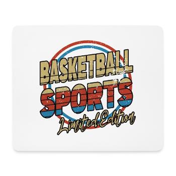 Basketball Sports Font 80s Style Player - Mouse Pad (horizontal) - white - Front