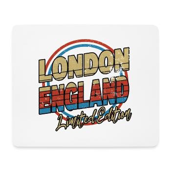London England UK City Font 80s Style - Mouse Pad (horizontal) - white - Front