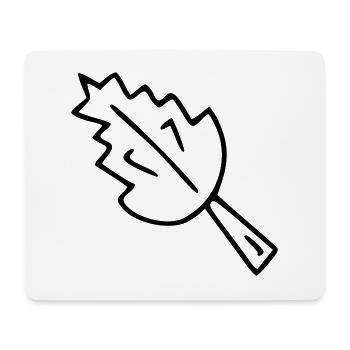 Pflanze Zeichnung Natur Skizze schwarz - Mousepad (Querformat) - Weiß - Vorne