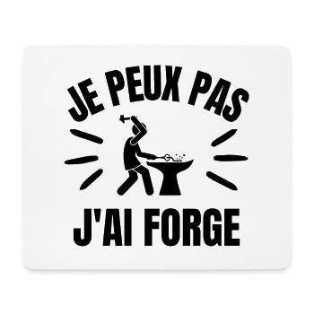 je peux pas j'ai forge - Tapis de souris (format paysage) - blanc - Devant