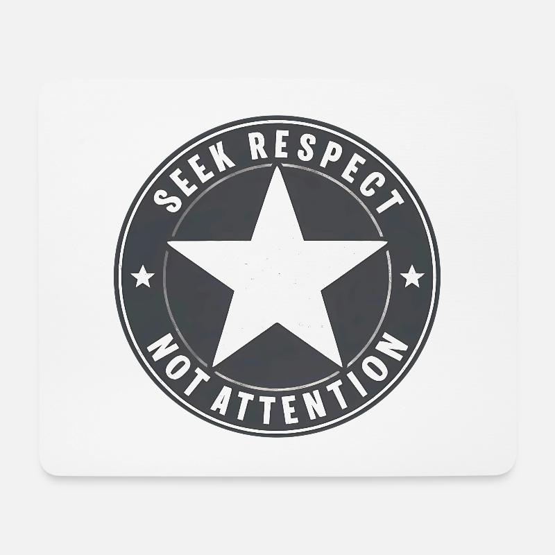 Respektstatt Aufmerksamkeit - Mousepad (Querformat) - Weiß