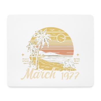 Anniversaire Mars 1977 - 48ème anniversaire - Mars 1977 - Tapis de souris (format paysage) - blanc - Devant