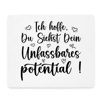 unfassbares potential achtsamkeit motivation - Mousepad (Querformat) - Weiß - Vorne