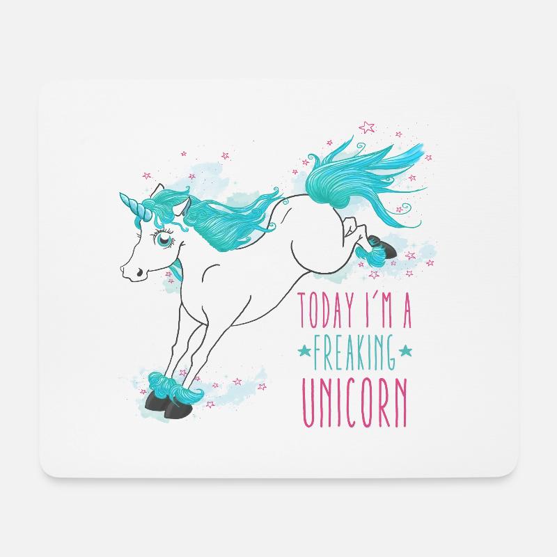 Today I´m a freaking unicorn - Mouse Pad (horizontal) - white