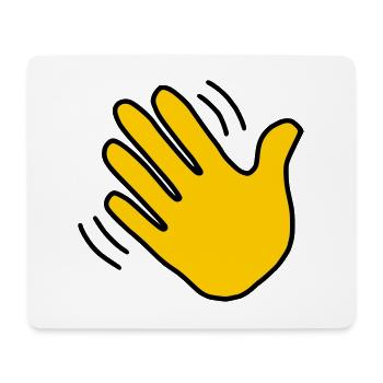 Emoji Main Agitant La couleur de l’esquisse - Tapis de souris (format paysage) - blanc - Devant