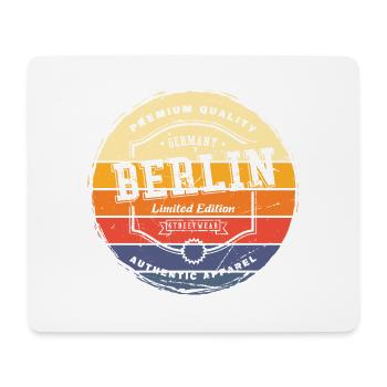 Berlin Allemagne Ville Vintage Rétro Skyline - Tapis de souris (format paysage) - blanc - Devant