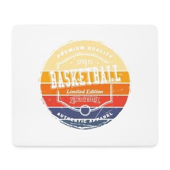 Basketball Sport Vintage Retro Bunt Basketballer - Mousepad (Querformat) - Weiß - Vorne