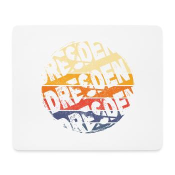Dresden Germany City Vintage Retro Skyline - Mouse Pad (horizontal) - white - Front