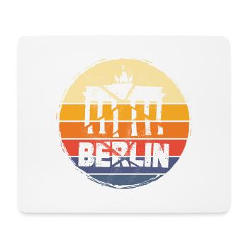 Berlin Germany City Skyline Vintage Retro - Mouse Pad (horizontal) - white - Front