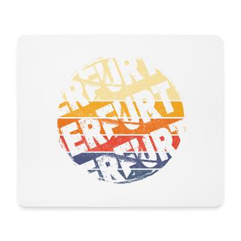 Erfurt Deutschland Stadt Vintage Retro Skyline - Mousepad (Querformat) - Weiß - Vorne